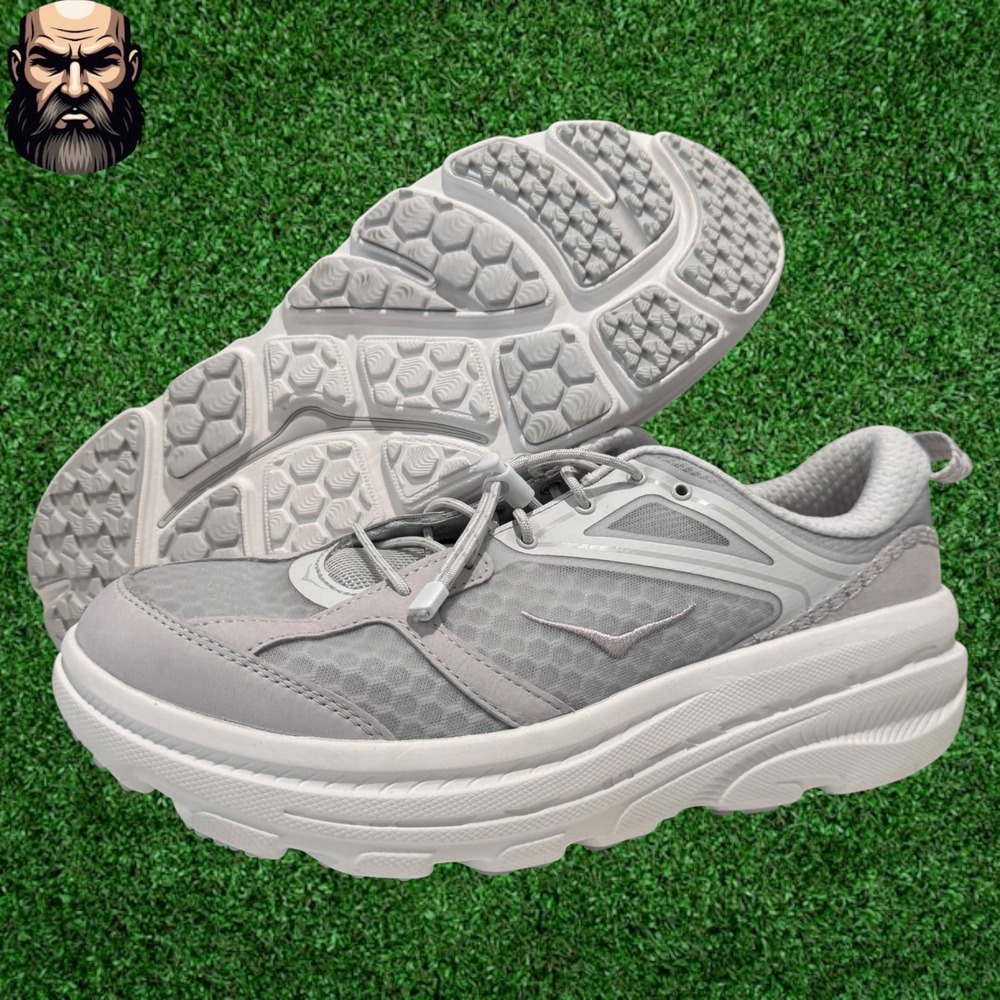 Hoka One One Bondi B3LS Cosmic Grey White Mesh 1155351-CYWH Men's Size 11.5